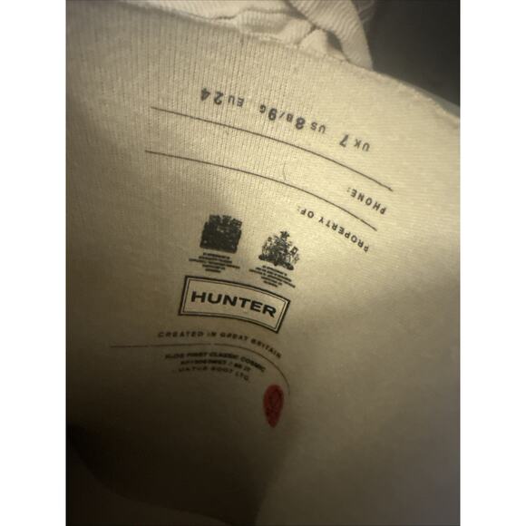 Hunter Kids Original First Classic Metal Boot Toddler size 7 Silver Rainboots - Picture 4 of 6